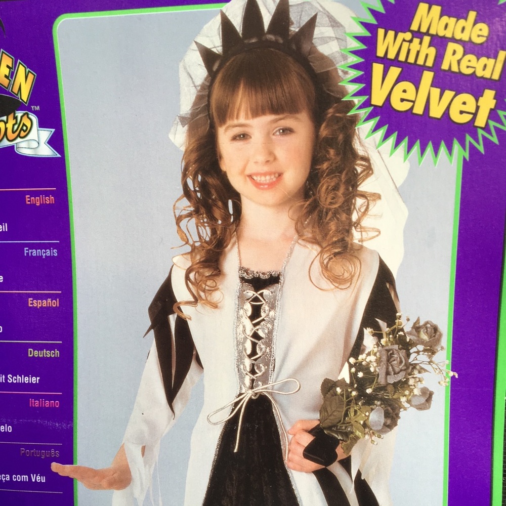 NWT Gothic Bride Halloween Costume Size 10-12